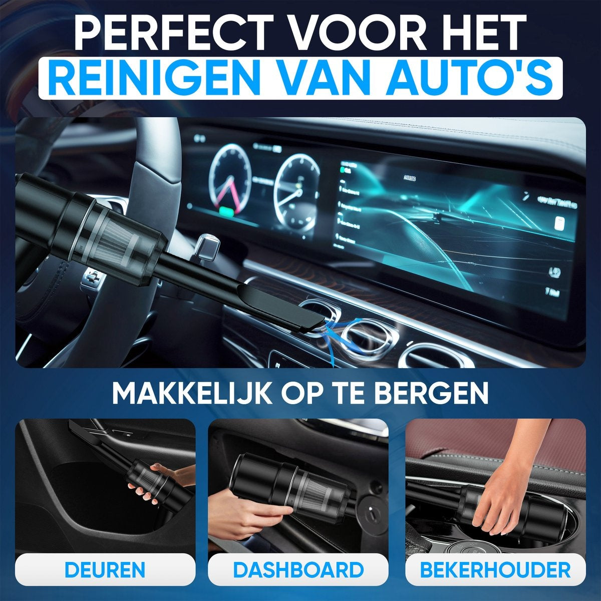 MATTI® - Autostaubsauger - Handstaubsauger - Mini-Staubsauger - Auto saugen - inkl. Blasfunktion