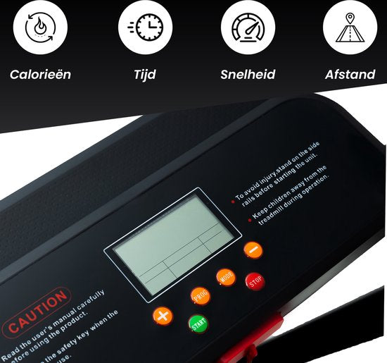 Fitby Laufband - Laufband zusammenklappbar - Walking Pad - Walking Band - 1-10km/h - LED Bildschirm - Schwarz