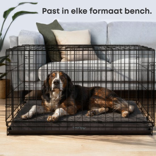 CozySense® Orthopädisches Hundekissen 90 X 55 Cm - Größe L - Wasserdicht - Geeignet als Sitzkissen & Hundebett - Waschbarer Bezug - Schwarz
