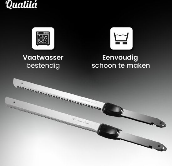 Qualitá® Elektrisches Messer - Elektrisches Brotmesser Fleischmesser - Brotschneidemaschine