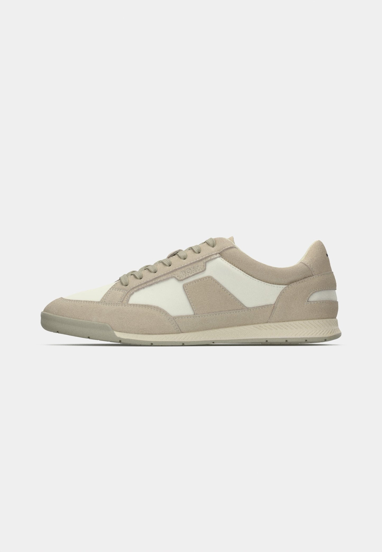 BOSS NITAN Sneaker – Leder & Textil – Open Beige