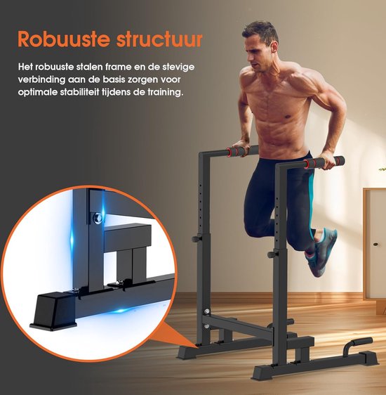 DH FitLife Dip Bars | Dip Stand Station | Power Station Fitnessgeräte für Zuhause | Parallettes Calisthenics Trainingsgeräte | Individuell einstellbare Höhe für Krafttraining
