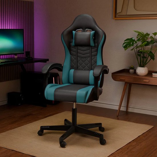 Gaming-Stuhl / Bürostuhl HyperSeat - Schwarz / Türkis
