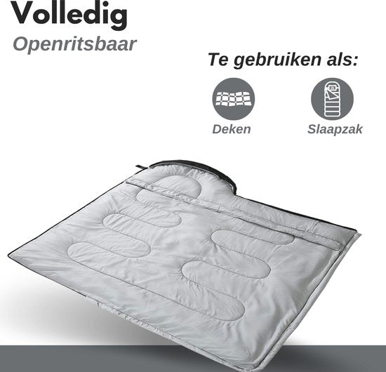 Vertrex Peak Comfort Mumienschlafsack Extra Warm - Schlafsäcke Erwachsene - Camping - Schwarz