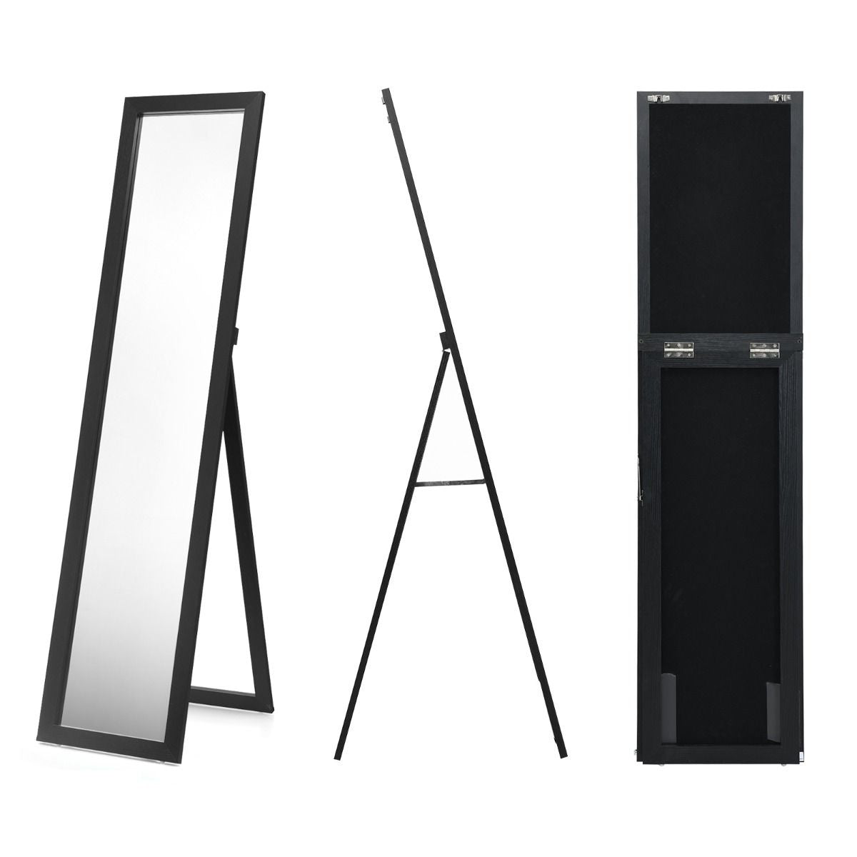 Coast 2 in 1 Ganzkörperwaage Ganzkörperwaage mit Holzrahmen 37 x 155 cm schwarz