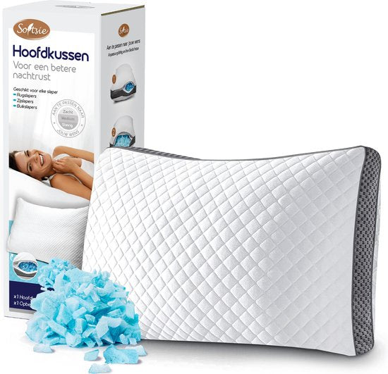 Softsie Memory Foam Pillow 70x50 - Ergonomisches Kopfkissen - Verstellbares Schlafkissen - Kopfkissen - Kissen Nackenschmerzen