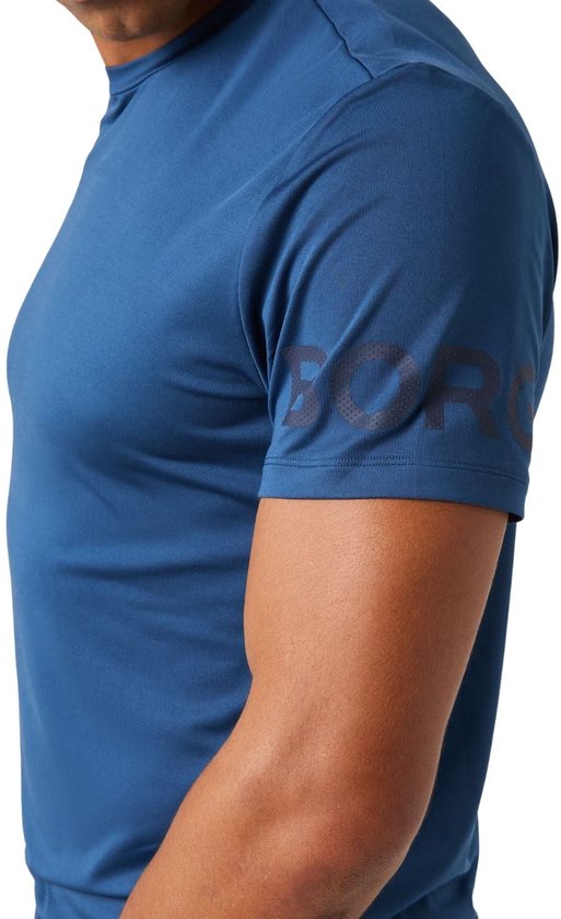 Björn Borg Sportshirt für Herren, kurze Ärmel – Weiß – Recyceltes Polyester – Größe L