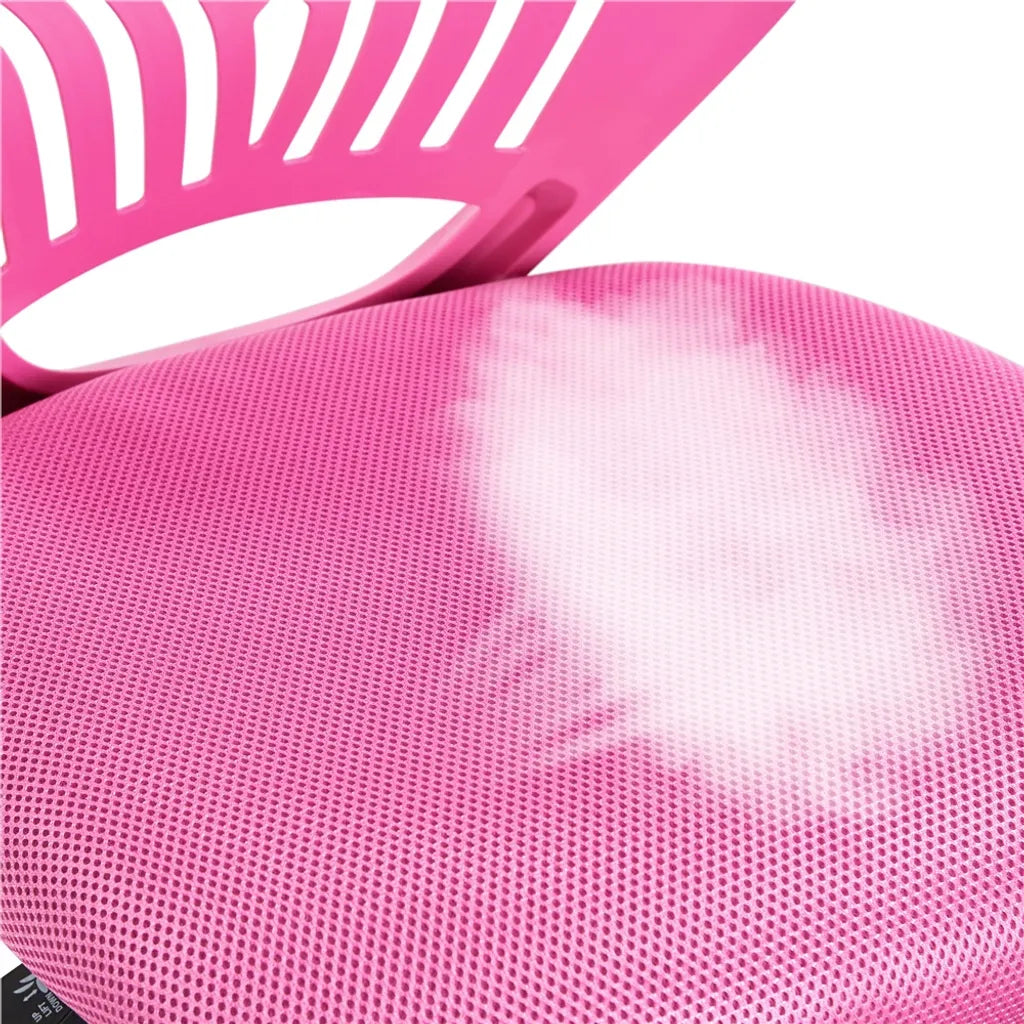 Yaheetech Bürostuhl, verstellbar, 50 x 55 x 79–92 cm – Rosa – Drehstuhl ohne Armlehnen