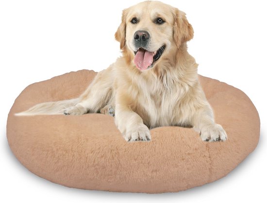 Peaceful Pooch L – flauschiges Hundebett – 94 cm Durchmesser – zusammenklappbar – in verschiedenen Größen erhältlich. Katzenbett – waschbar – herausnehmbare Füllung – entspannt Gelenke und Muskeln – rutschfester Noppenboden