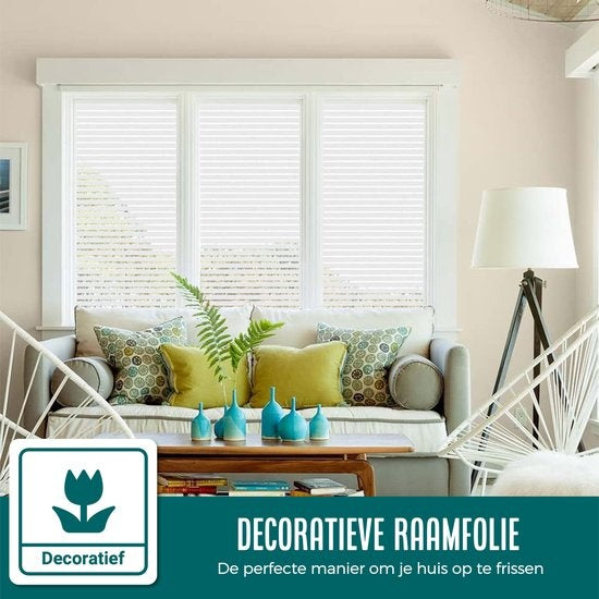 Homewell Fensterfolie HR++ 45x300cm - Solar & Isolierend - Statisch - Streifen