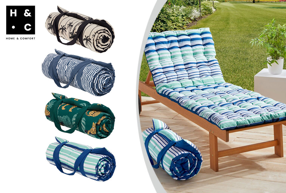 Home&Comfort Tragbare Liegeunterlage – 60 x 180 cm – Zusammenrollbar – 5–8 cm dick