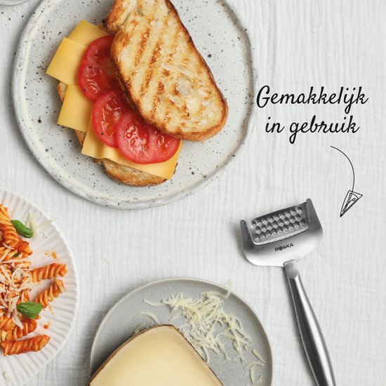 Boska Käsereibe Kopenhagen - Käsereibe Hartkäse - Käsereibe für gereiften Käse - Spülmaschinenfest - Multifunktionale Käsereibe - Edelstahl - 180 x 74x 20 mm - Küchenutensilien - Küchenzubehör - 10 Jahre Garantie