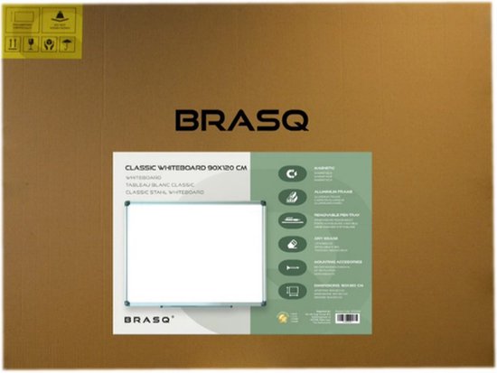 BRASQ Whiteboard 90x120cm