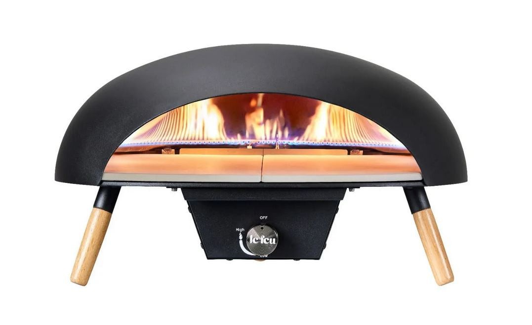 Le Feu Turtle 3.0 Gas-Pizza-Ofen  - Ø52 cm - H30 cm - T47,7 cm - Schwarz