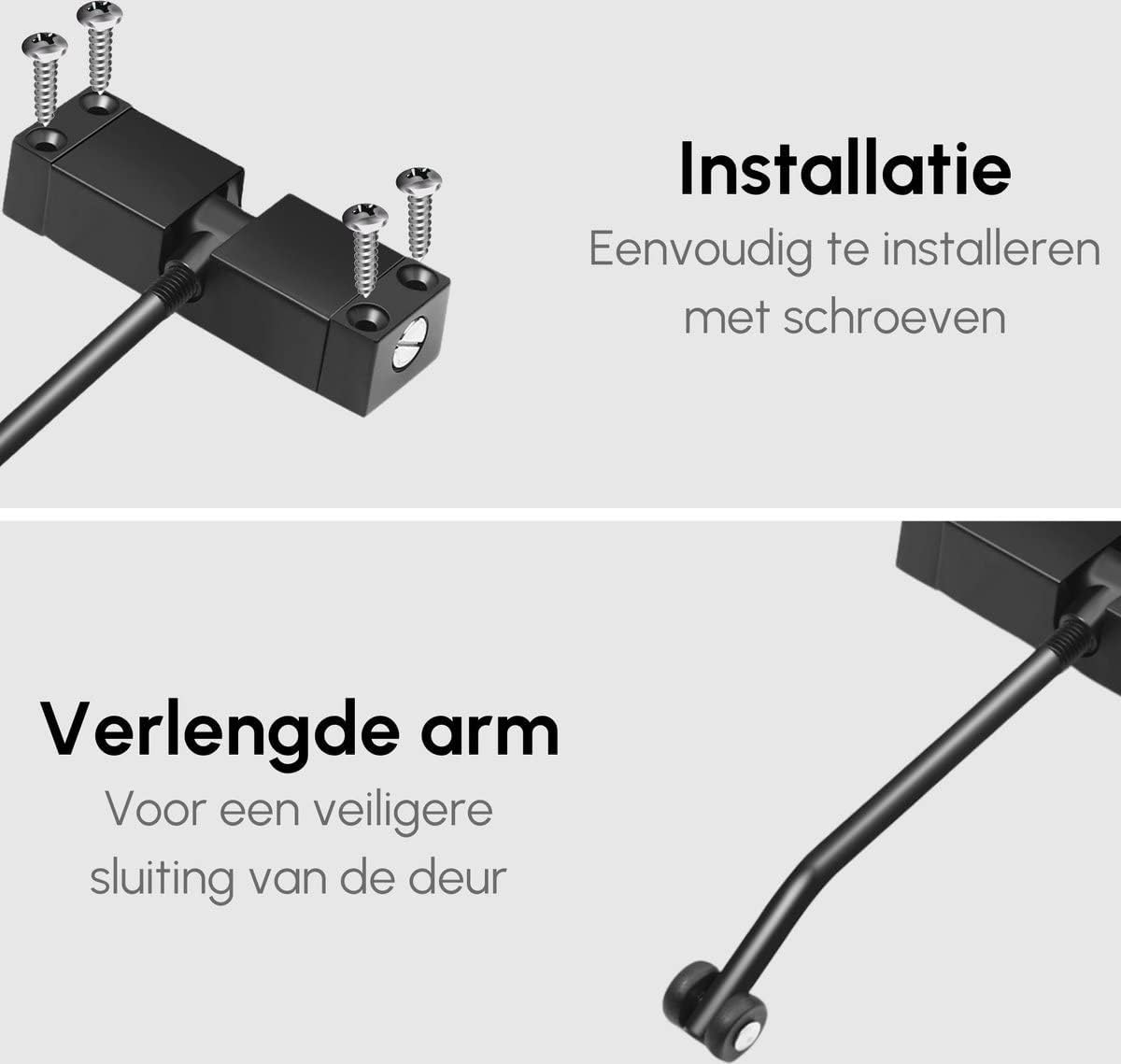 Gtrise Türschließer – für den Innen- und Außenbereich – bis 40 kg – recyceltes Aluminium