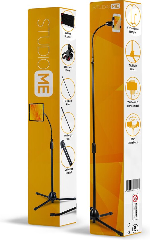 Studio Me Telefon- und Tabletstativ - 175 cm -  Schwarz