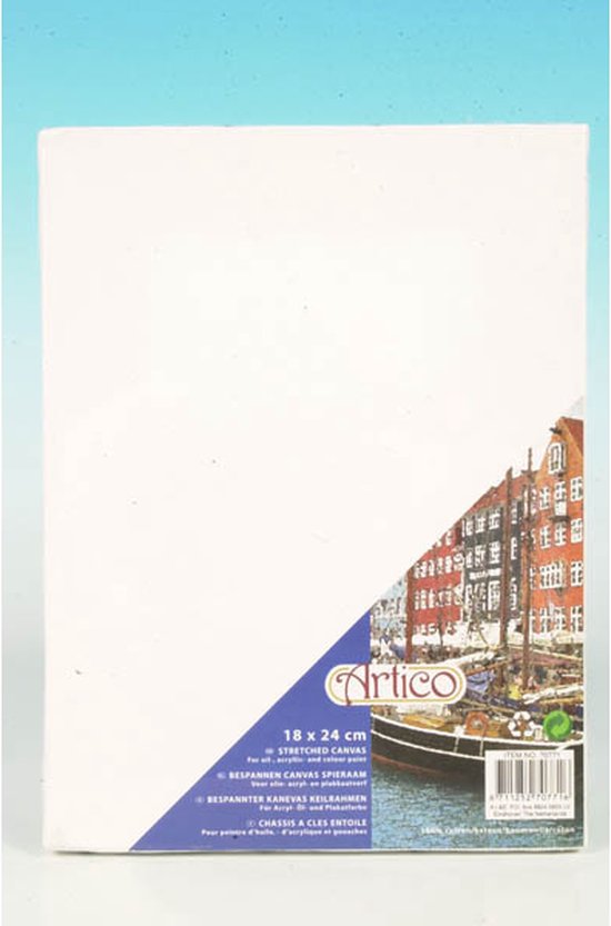 Artico - Leinwand - zum Bemalen - 30 x 40 cm - mit Keilrahmen - Weiß