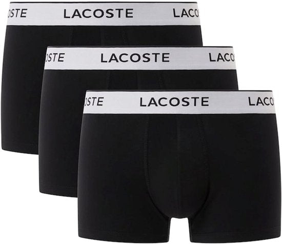Lacoste Herren 3P-Boxershorts, schwarz - Größe M