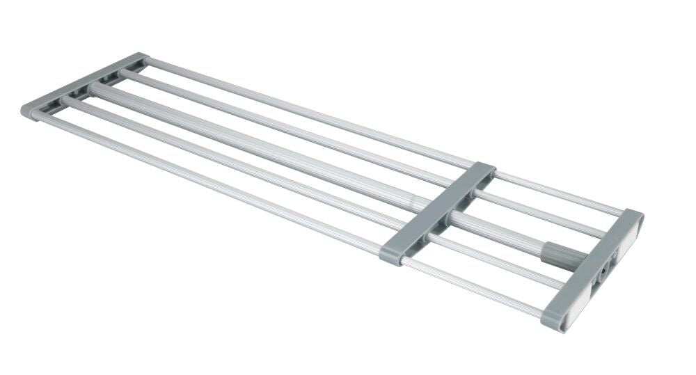 WENKO Teleskop-Klammerregal Grau/Silber – 70–120 cm – Ohne Bohren