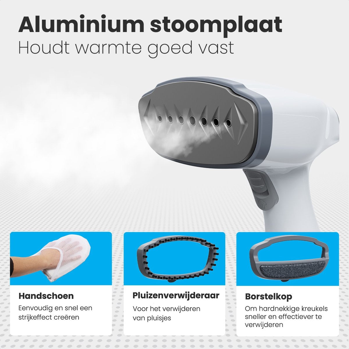 Auronic Wäschedampfer - Dampfer - Handdampfer für Kleidung und Möbel - 300ml - Weiß