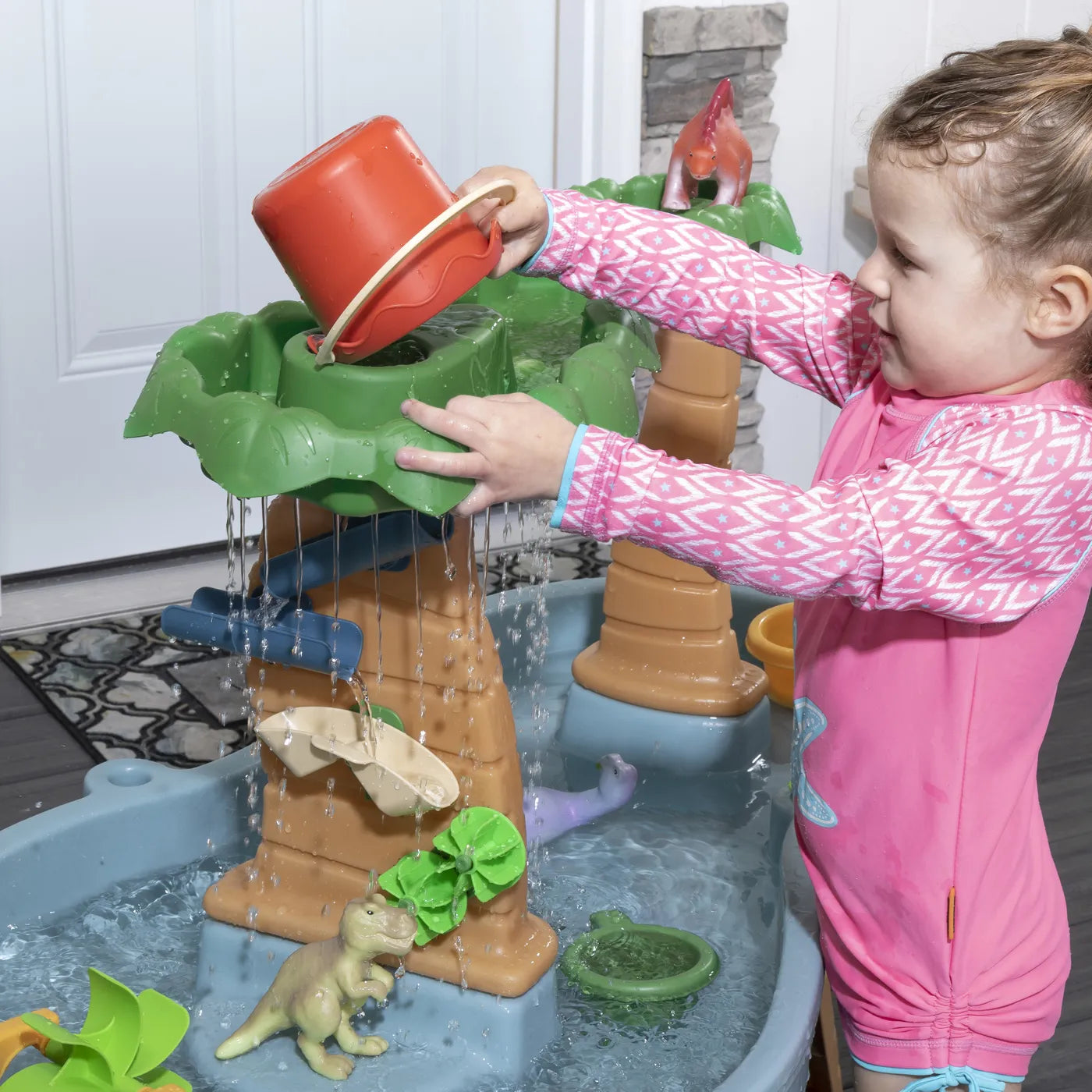 Step2 Dino Duschen Wasser Tabelle 81cm Kunststoff Blau