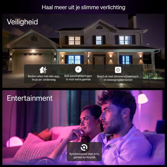 Philips Hue Essential LED-Lampe – E27-Fassung – enthält 3 Lampen – einstellbares weißes und farbiges Licht – Standard-Lampenform – intelligente Beleuchtung