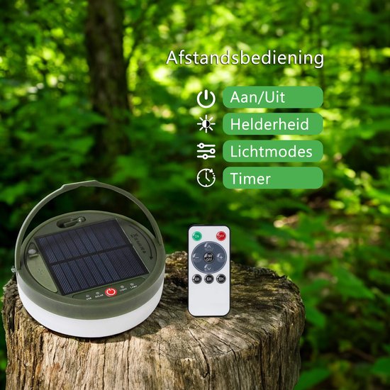 Tech Essentials Solar Camping Light String - 100LEDs - 10M - Warm-Weiß-Licht - Zelt Licht - USB aufladbar - Mit Fernbedienung - Einziehbar - Camping Licht - Solar Pendelleuchte - Notfall