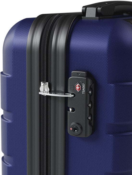 TRVLMORE Handgepäckkoffer – 40 x 30 x 20 cm – Unter-Sitz-Gepäck – 24 l – TSA-Schloss – 2 Rollen – Dunkelblau