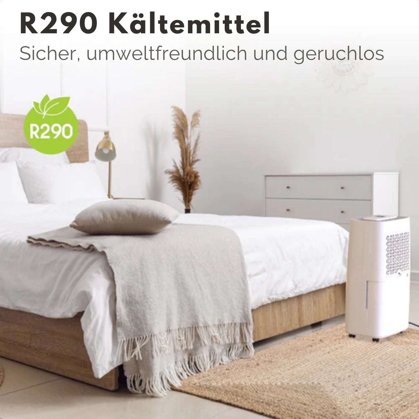 Auronic Luftentfeuchter - 25L pro Tag - Schlafzimmer/ Badezimmer/ Wohnzimmer & Büro - Weiß