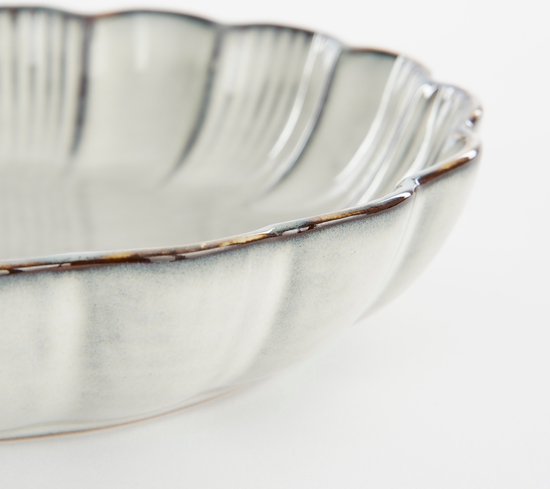 Mica Decorations Korfu Schale - H5 x Ø18,5 cm - Keramik - Grau