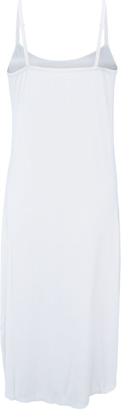 Damen Slip Dress - Nachtkleid - Schlafkleid - Antistatisch - Weiß - Mikrofaser - Lang (120CM) - Größe 2XL/3XL