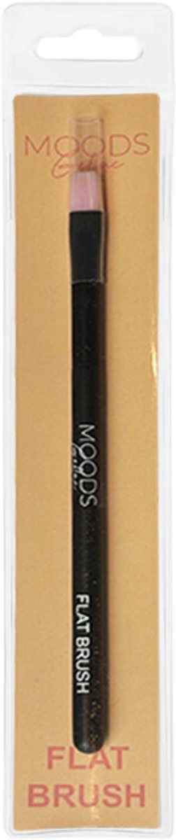 Moods Gellac Flachpinsel 8 cm - Flacher Nagelpinsel für Gellack & Nailart - Farbe: Schwarz