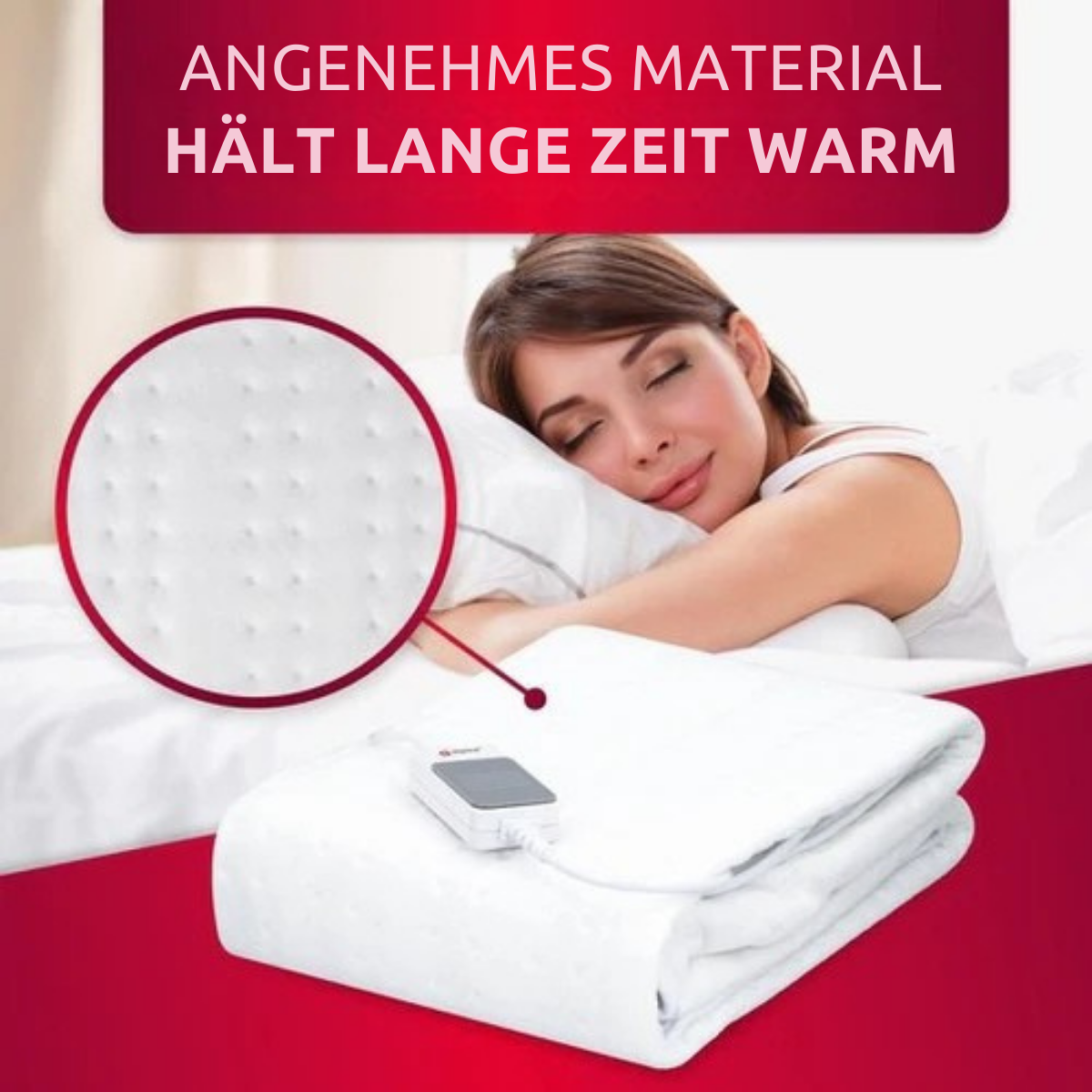 alpina Electric Blanket - Wärmedecke - 3 Stufen - waschbar - 1-Person - 150x80cm