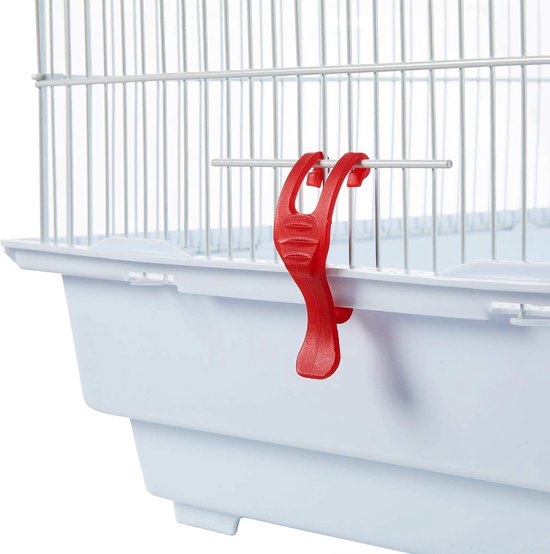 Yaheetech Vogelkäfig Vogelvoliere Tierkäfig Vogelhaus für Papagei Wellen Bausatz ca. 46 x 36 x 92 cm weiß