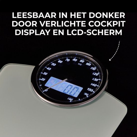 LUCAVITA® Personenwaage „Dual Display Retro“ mit Maßband – Körper – Digital – Analog – Best Buy – Vintage