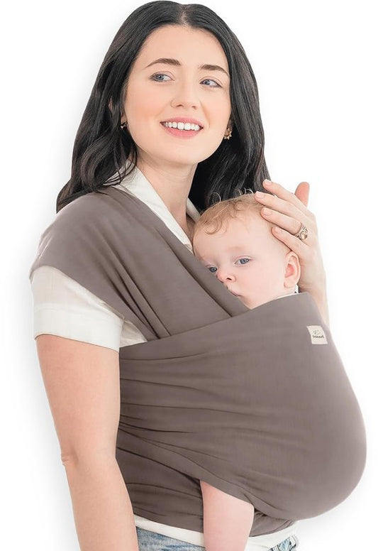 Frummel Baby-Tragetuch Taupe – Tragehilfe – Baby-Wickeltuch – Baby-Tragehilfe – Tragetuch für Babys – Babys von 0 bis 36 Monaten – Neugeborene