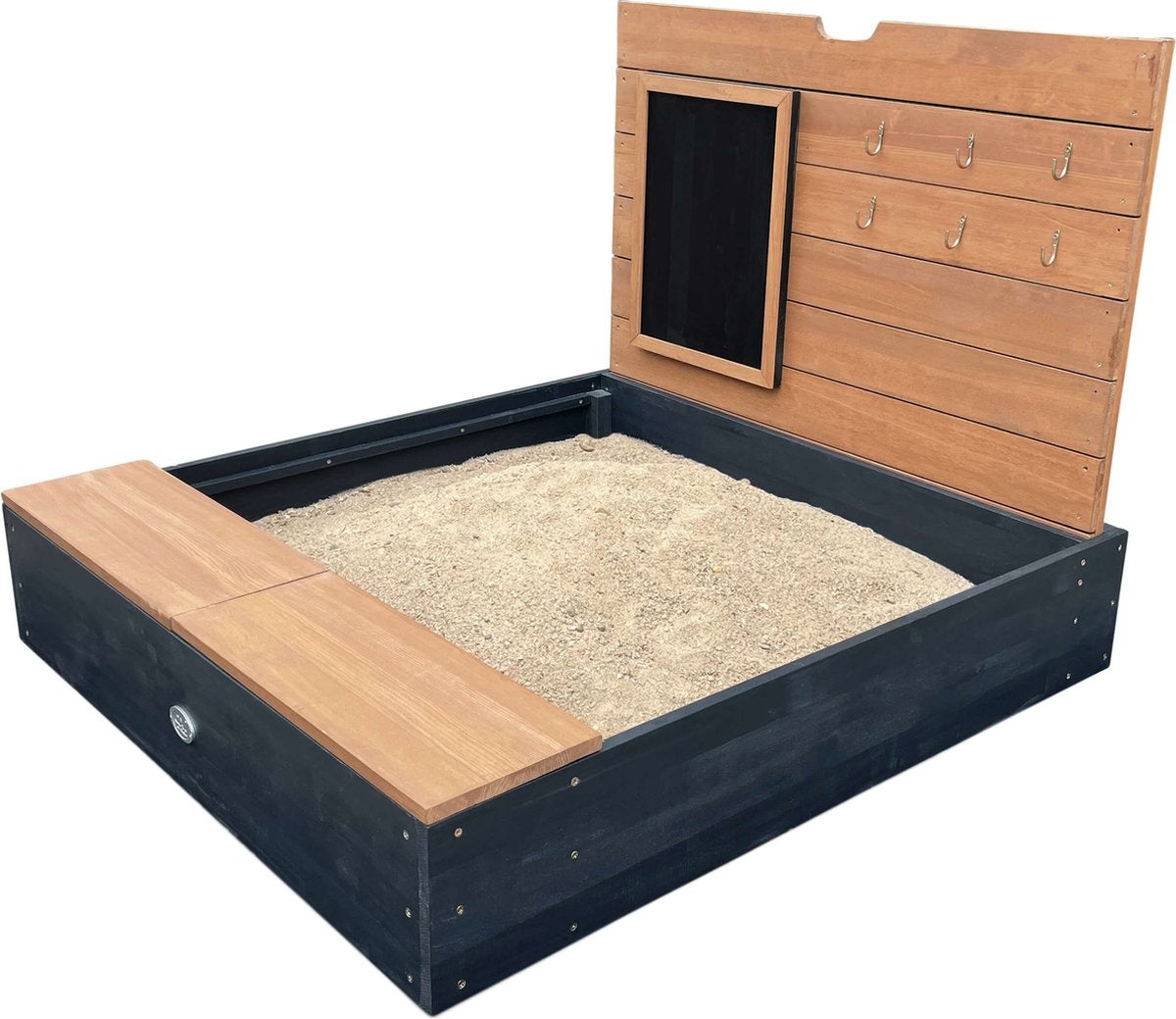 AXI Mandy Sandkasten mit Stauraum und Deckel Anthrazit/Braun