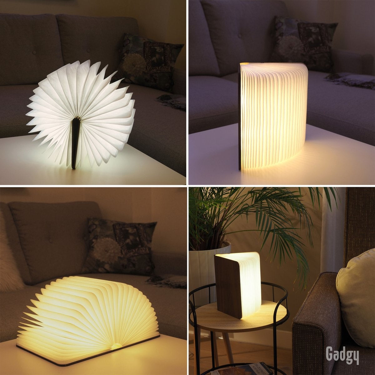 Gadgy Book Lamp - Tischlampe für das Schlafzimmer - Stimmungsvolle Innenbeleuchtung - Größe: 21,5 x 17cm - Wiederaufladbar