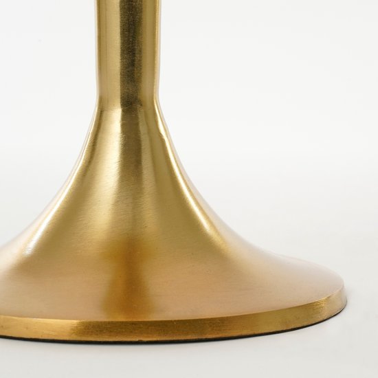 Beistelltisch – H 57 x Ø 25 cm – Recyceltes Aluminium – Gold