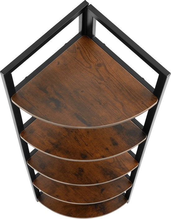 tectake - Eckschrank Castlebar 30x30x150cm - dunkelbraun - 404771