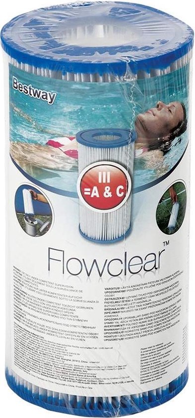 Bestway Typ III Poolpumpenfilter - für kristallklares Wasser
