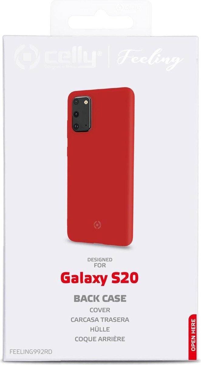 Celly Fall geeignet für Samsung Galaxy S20 - Silikon Back Cover - Rot