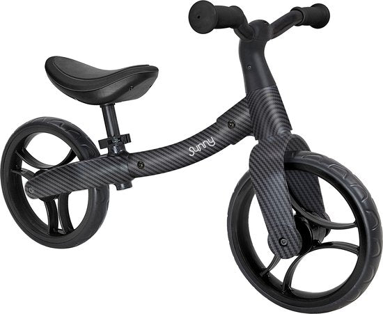 Sunny Balance Bike 3000 Laufrad aus Metall – Ab 2 Jahren – Verstellbarer Sattel – Carbon-Optik
