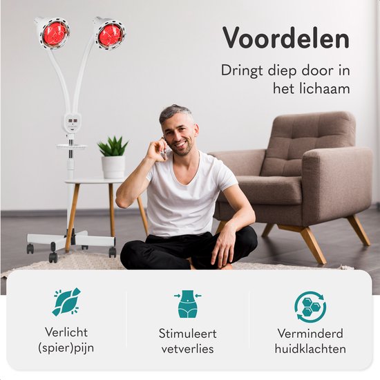 Soft & Silky Infrarotlampe 2 Köpfe - drehbar - Infrarot - Therapie - Decke - Lampe - Heizpaneel - Heizung