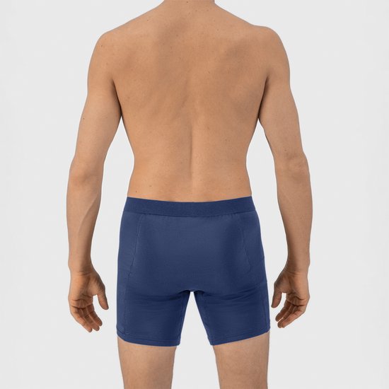 Fibershirts Anti-Schweiß-Boxershorts – Integriertes Schweißpolster – Atmungsaktives MicroModal – Anti-Transpirant – Herren – Größe XXL – Marineblau