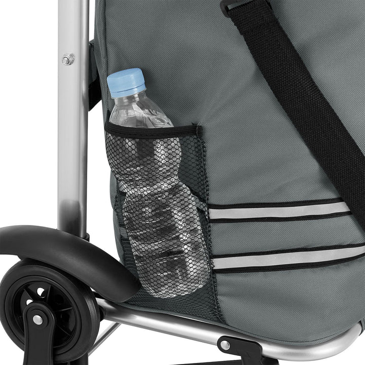 Juskys Foldable Stair Runner Einkaufstrolley 56L - Grau - 98×37×43 cm