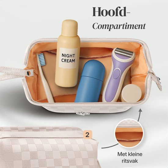 Skycases Travel Essentials - Kulturtasche und Make-up-Organizer - wasserdicht und kompakt - geeignet für Reisen und den täglichen Gebrauch - Unisex - Hellrosa