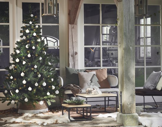 House of Seasons Weihnachtsbaumschürze - H26 x Ø58 cm - Seegras - Off White
