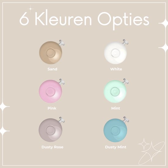 NilaFee® – Elektrische Baby-Nagelfeile – Inklusive Batterien – Maniküre-Set – Pflegeset – Nagelschere – Dusty Pink