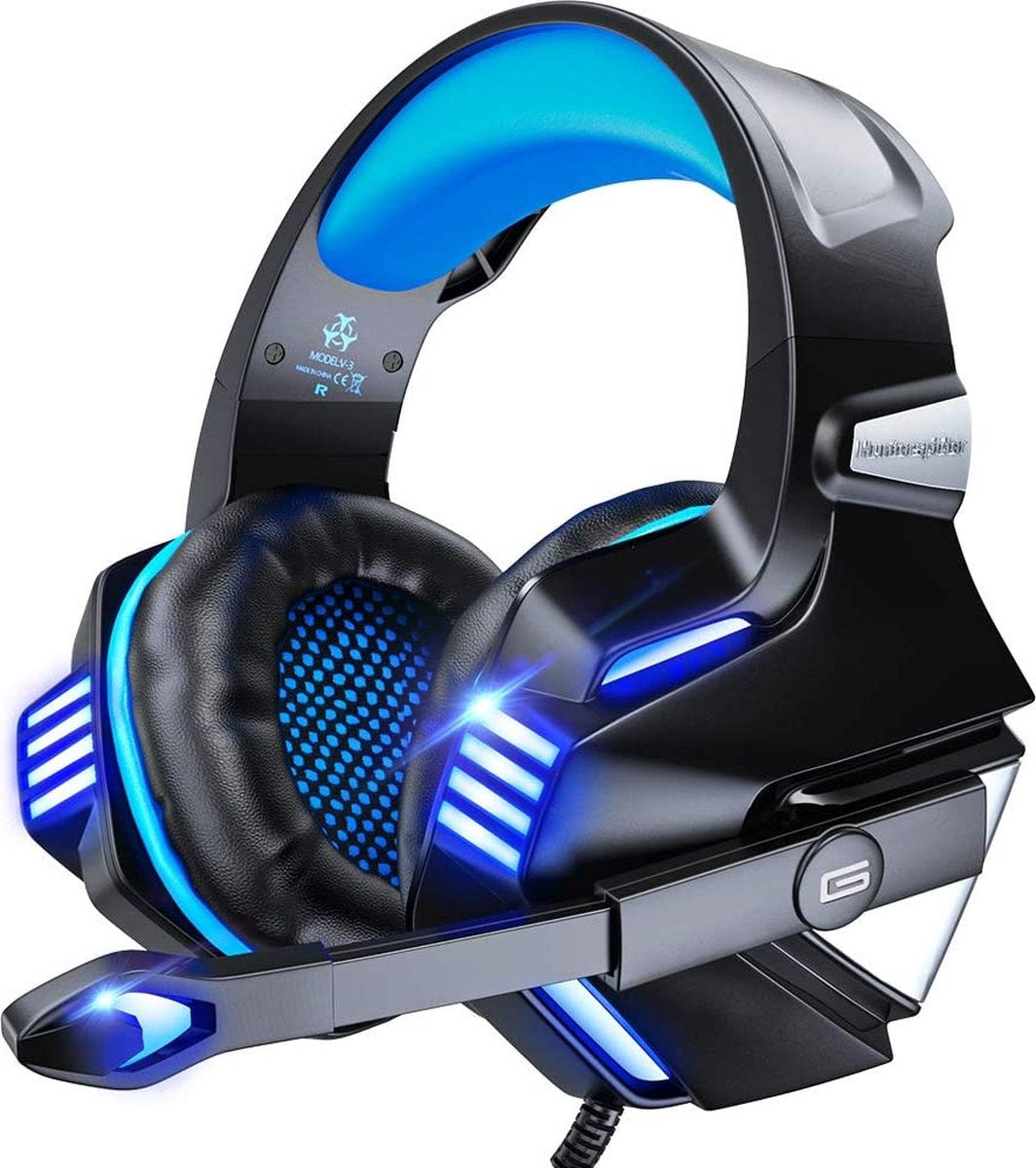 Hunterspider V3 Gaming-Headset - Schwarz/Blau - Geeignet für PS4, Xbox One & Windows